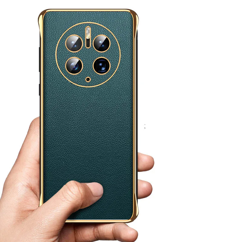 Высококачественный кожаный чехол для телефона HUAWEI Mate 50 Pro гальванический