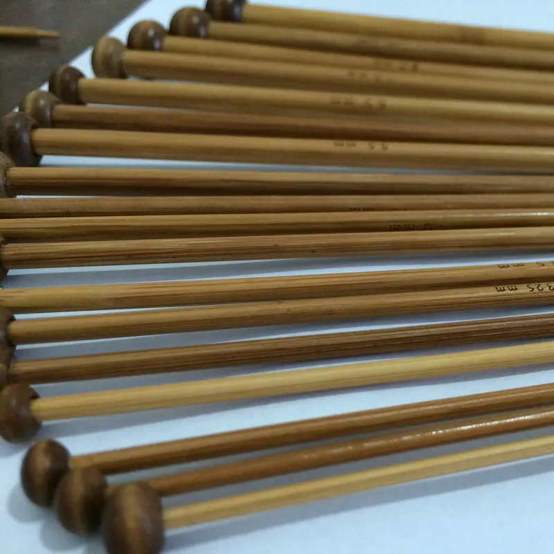 Factory Supplies 25mm Bamboo Single-Pointed Knitting Needles Set Thickness for Hand Knitting DIY Crafts Sewing Accessory