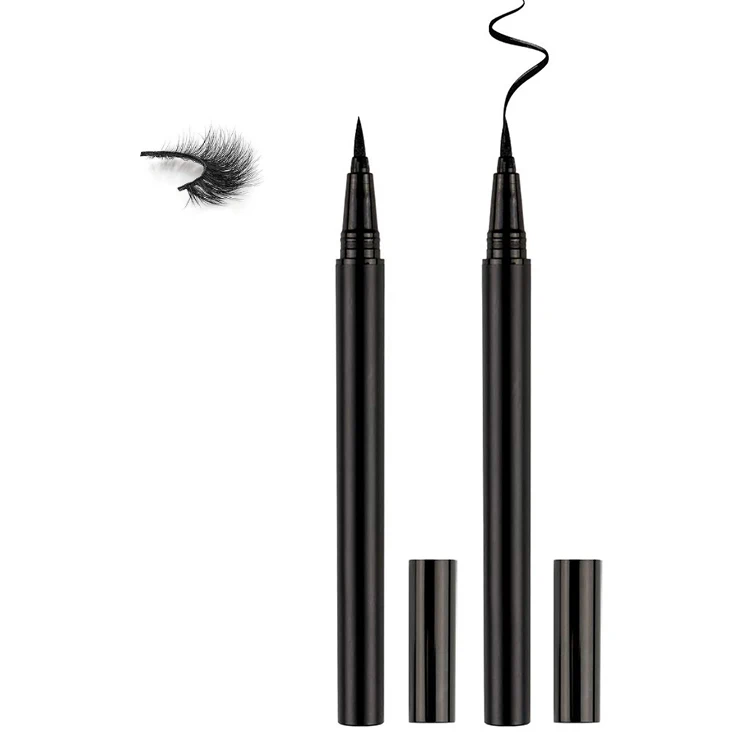 Black eye liner tube delineador liquido delineadornegro gel eyeliner eyelash glue eyeliner adhesive eyeliner pen
