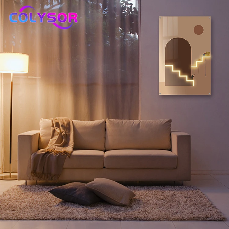 Modern Decor Illuminated Design Light Silicone Tube Kitty Stairs Cat Wall Art UV LED Neon Art Painting