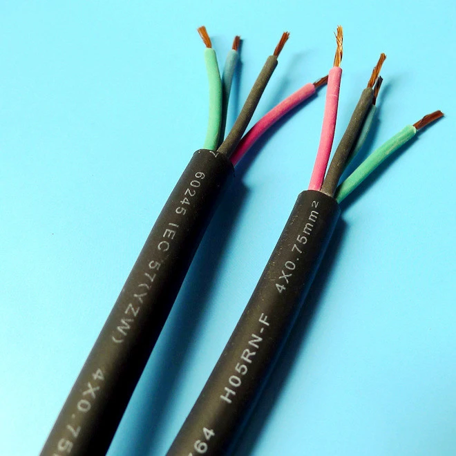 VDE electric cable 3x2.5mm2 3G0.75MM2 3G0.1MM2 Rubber Flexible electric power cable