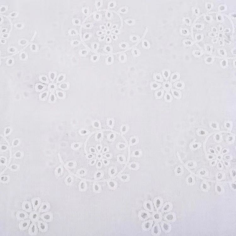 Technology Manufacturer Competitive Good Price Broderie Anglaise Eyelet Fabric For Clothing Cotton Embroidery