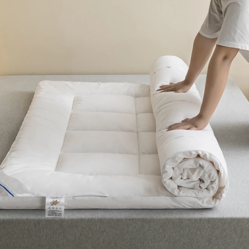 Quilted Mattress Protector Fitted Sheet Style Cover Mattress Thick Soft Pad for Bed Twin Size White color