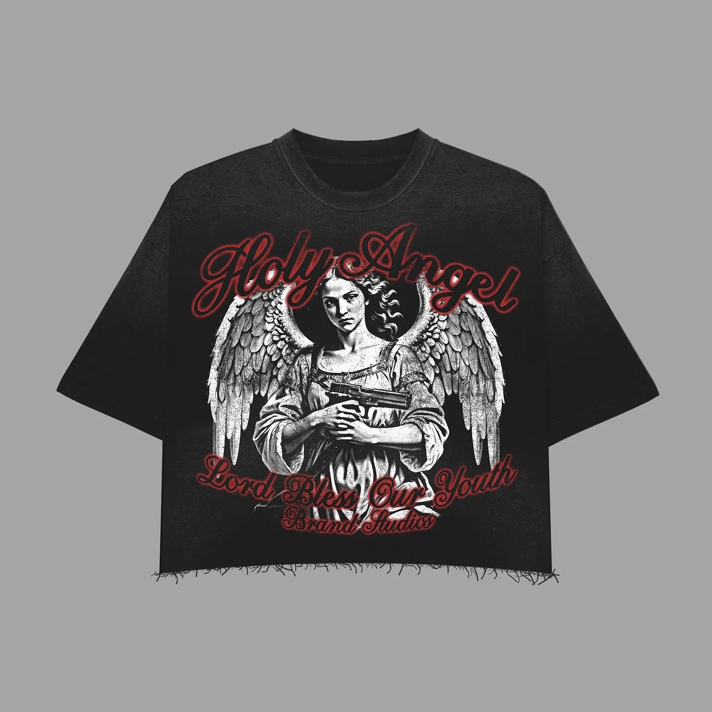 New Oversized Printed T-Shirt Loose Fit Stone Washed Heavyweight Cotton Quick Dry and Breathable O-Neck with Graphic Pattern