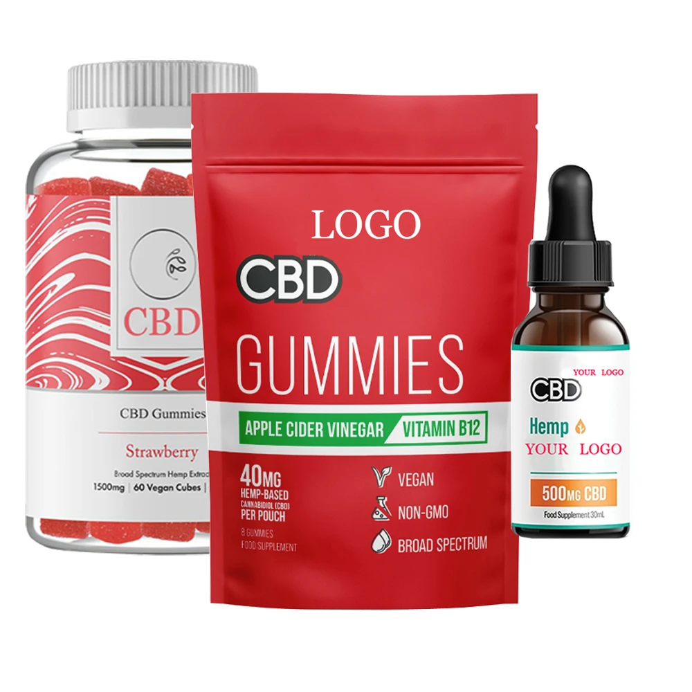 Wholesale Healthcare Supplement sea moss private label biotin With 25mg 50mg organic full spectrum GUMMIES