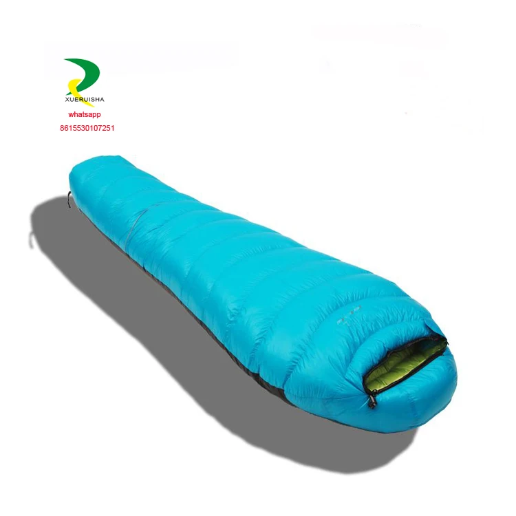 
top seller national heated rip stop good quality extra wide and long 95% duck down camping sleeping bag for extreme cold 