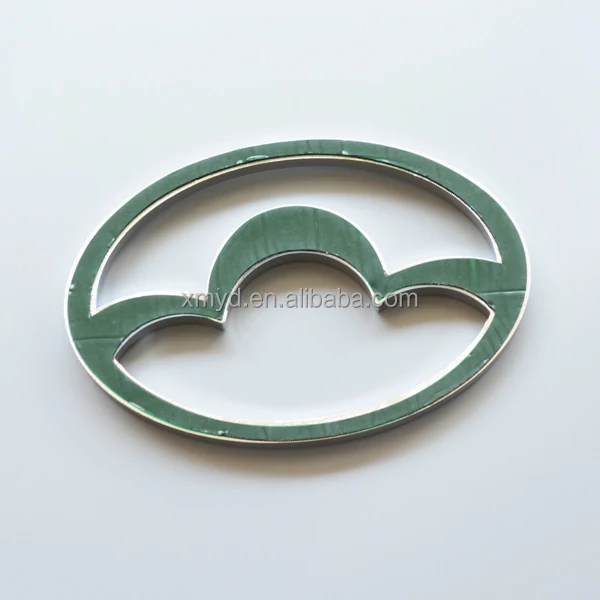 Custom Shiny Silver ABS Plastic Round Car Logo Emblem 3D Car Chrome Badge High Quality