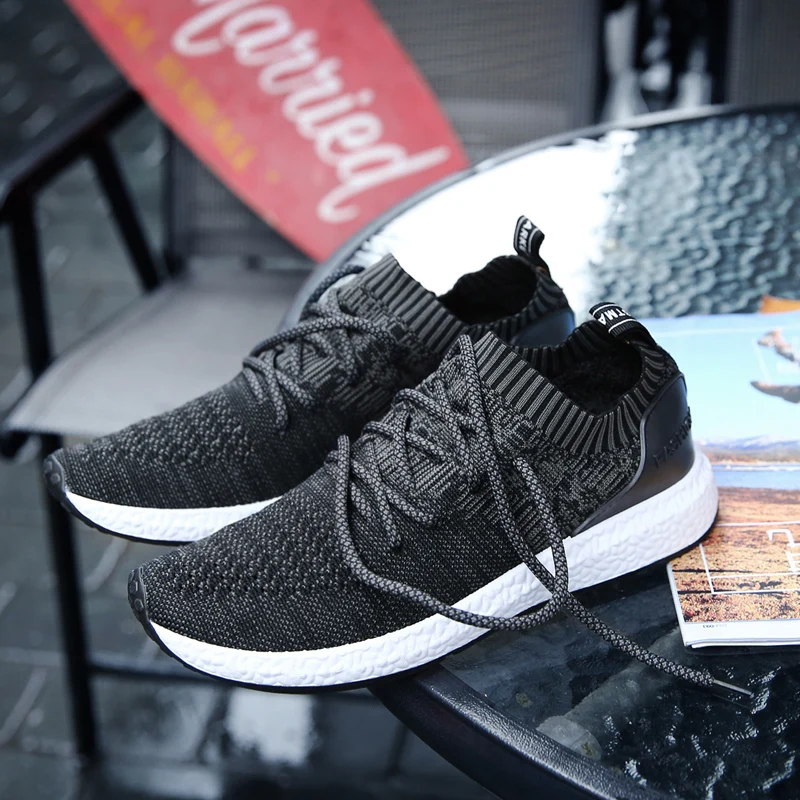 
HN5119 Summer hot style breathable low price rush sales fly woven running shoes net cloth shoes 