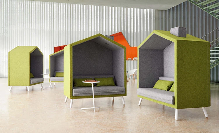 Hot Sales Office Meeting Sofa Booth Seating Booth Round Soundproof Booth Sofa