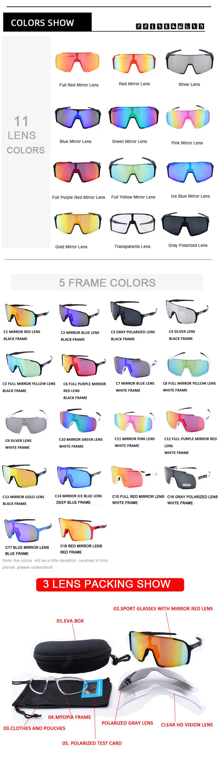 2022 Polarized UV 400 Men Custom Logo Outdoor photochromic bike mountain sunglasses sport sun glasses
