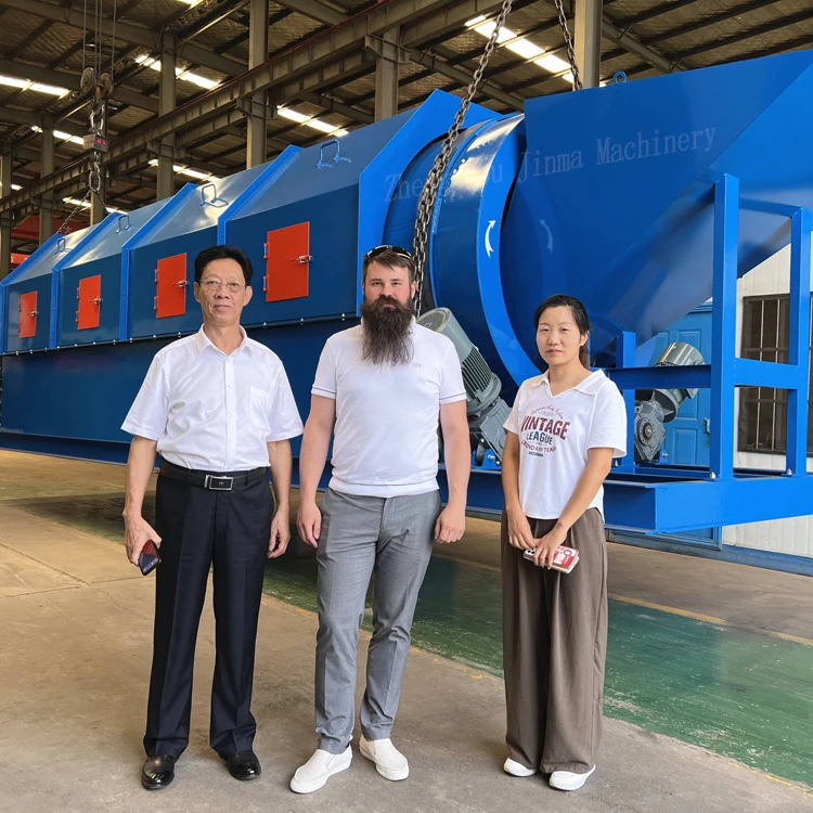 Waste Recycling Machine Rotary Compost Trommel Screen For Organic Compost Fertilizer