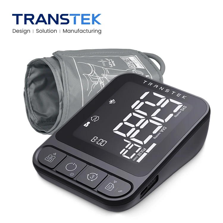 TRANSTEK  New Cost-effective Upper Arm BP Monitor Portable Blood Pressure Devices Electronic Sphygmomanometer with Bluetooth