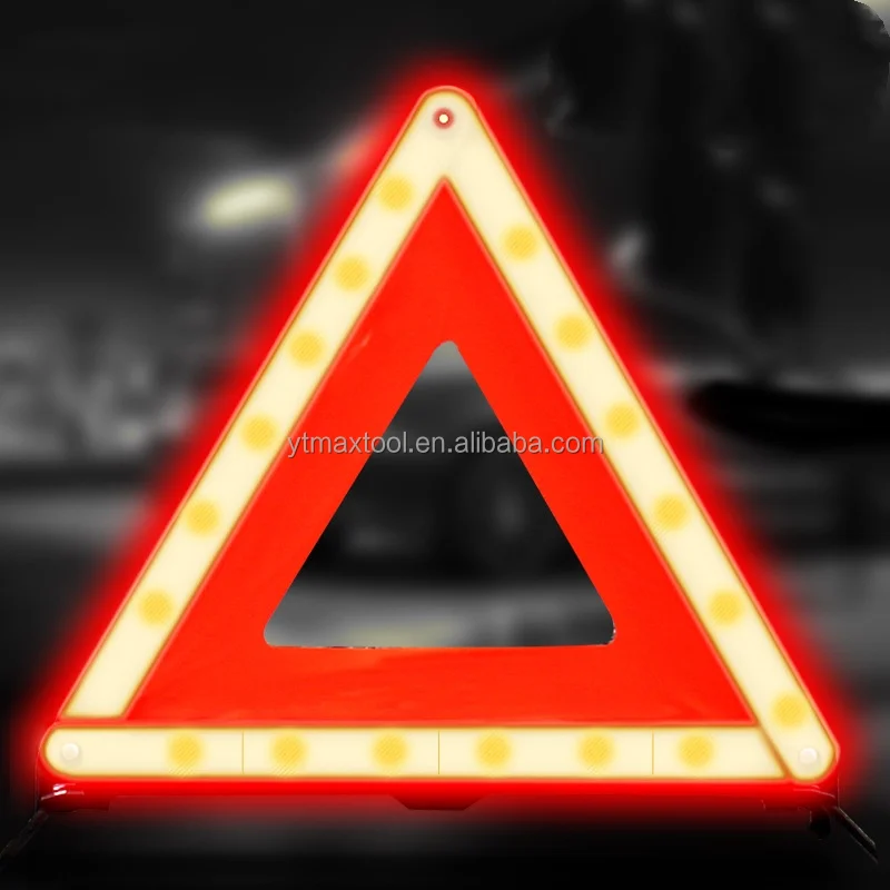 Car emergency stop accident tripod warning plate multi-function annual inspection tripod folding plate