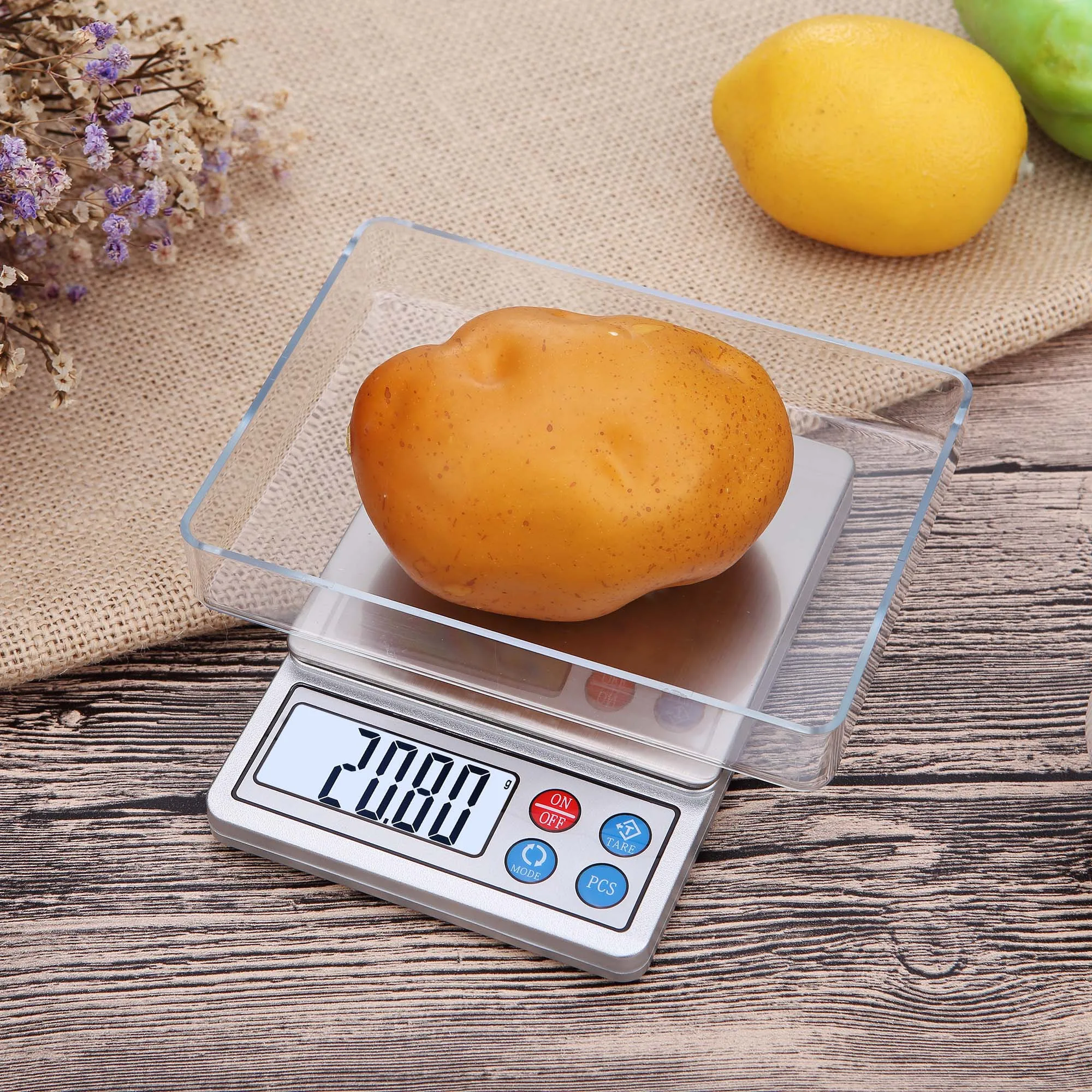 Factory OEM Food Scale 1kg 2kg 3kg Kitchen Measuring Scale 600g/0.01g Electronic Weight Weighing Food Scale With Digital Display
