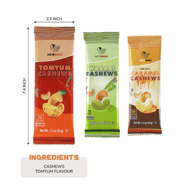 Machine Cashew Roasting Machine Screw Nut Roaster 3 Flavours Mix Caramel Wasabi Tomyum Nut Artificial  Dried Wholesale Shelling