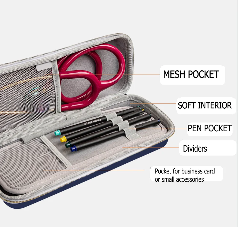 Big  Room Semi Hard Stethoscope Case for 3M Littmann Classic III Stethoscopes