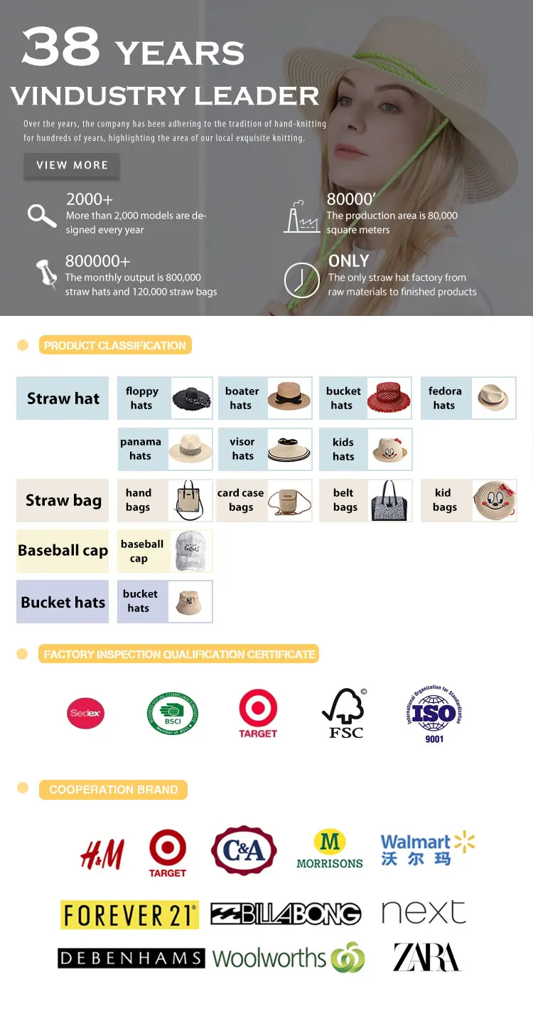 New Style custom Summer beach straw bucket Hats Women Bucket Straw Hat