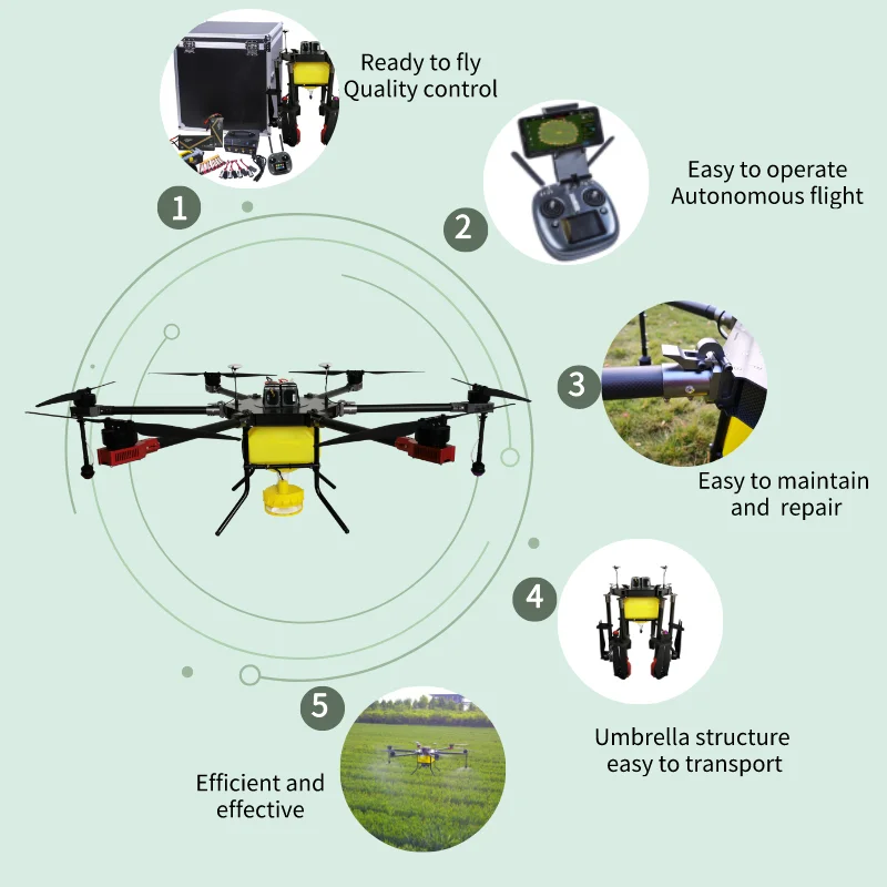 dron de fumigacion de 15L/dron para fumigar with smart agriculture sensors/rc drone sprayer made in China