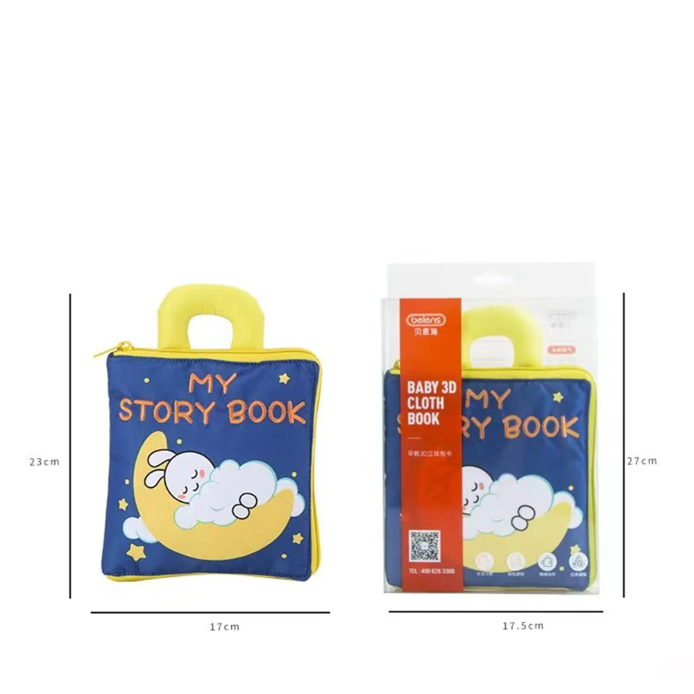 Soft Cloth Baby Books Rustle Sound Baby Quiet Set Infant Early Learning Educational Toys Cloth Books Crinkle Books for Kid