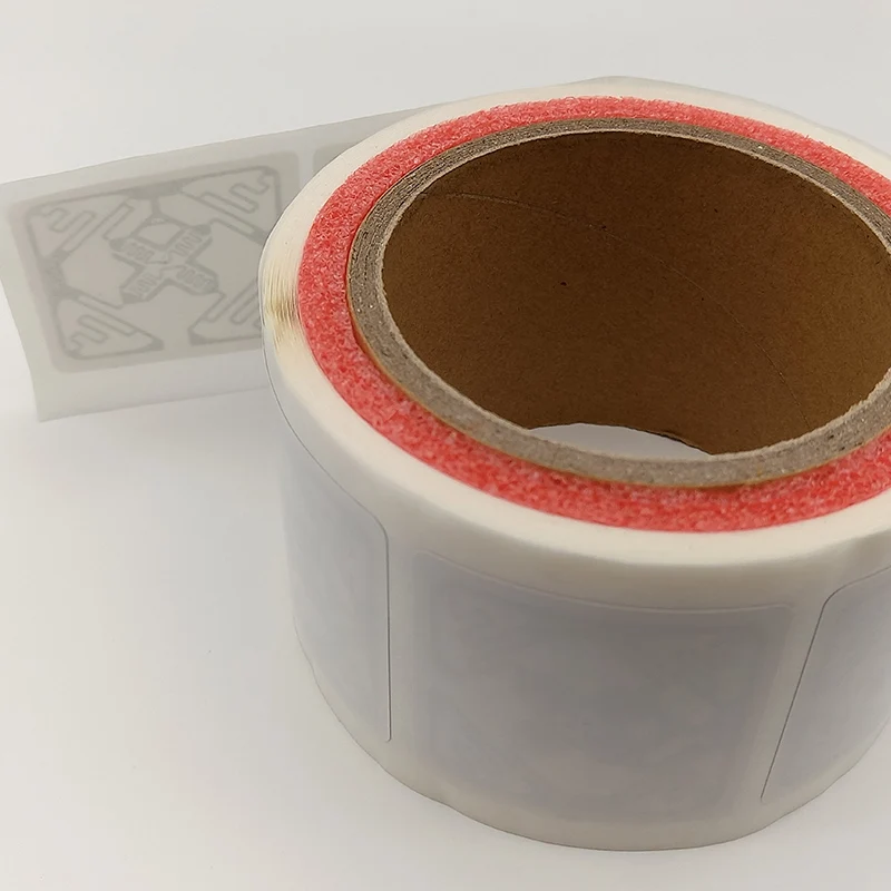 UHF Library Sticker Tag Antenna 50*50mm with NXP Ucode8/9 Custom Waterproof Washable Passive Label For Library