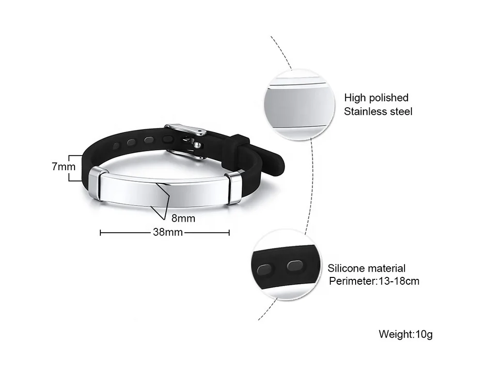 Personalize Kids Baby ID Wristband Bracelet Soft Silicone Rudder Stainless Steel Children Girls Boys Custom Emergency Name Phone