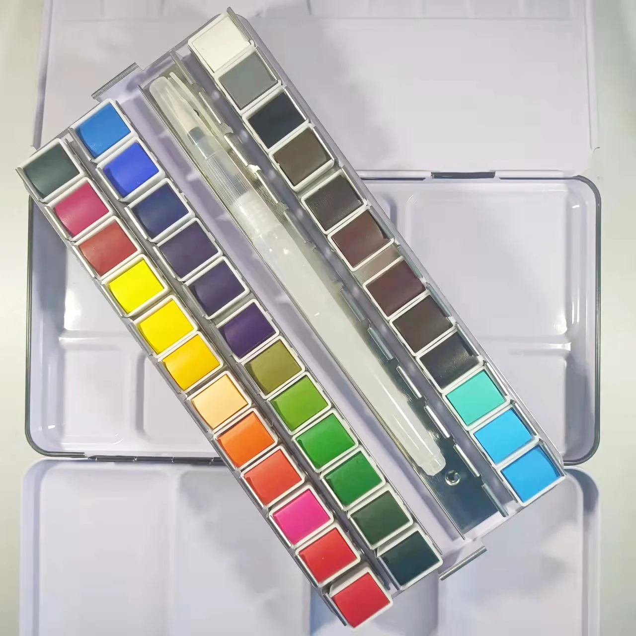 Professional grade 36 Colors Solid Watercolor Paint Set Aquarelle with Palette Painting Tools Brushes