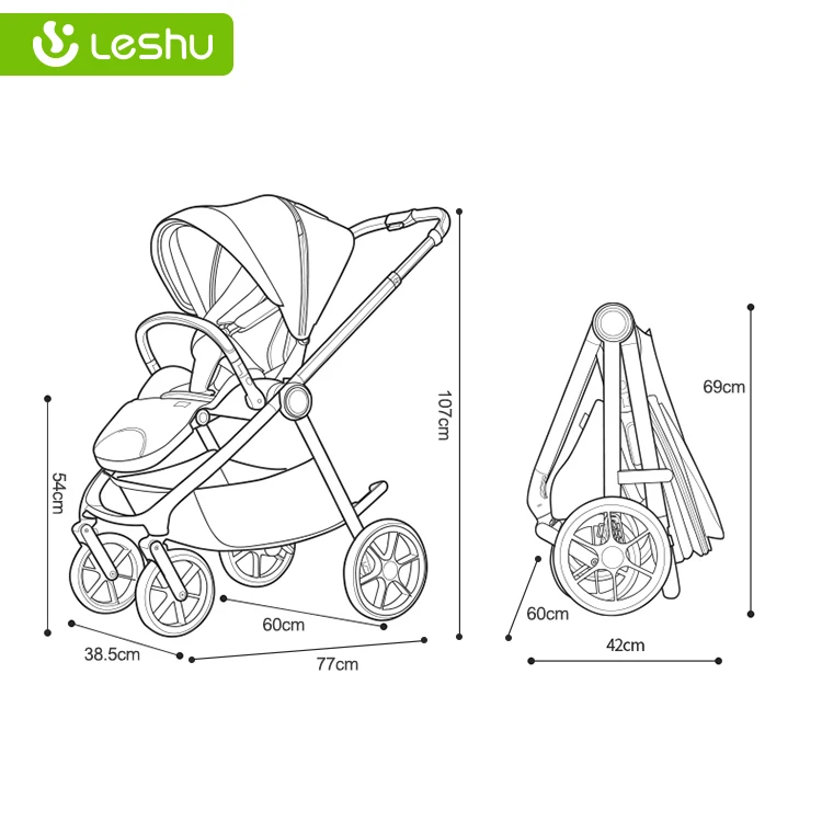 Лидер продаж детская коляска 3 в 1 2023 высокое качество Cochesitos De Bebe 3En