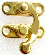 Small Hook Lock Shackle Horns Hasps Buckle Decorative Latch Metal Clasp for Wooden Jewellery Box Cabinet Furnitures