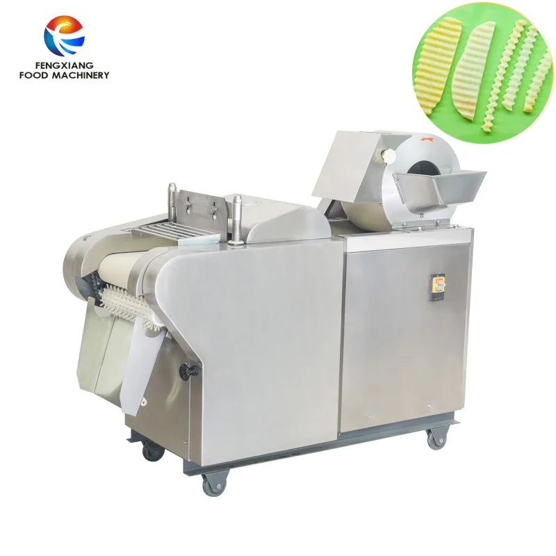 Wavy Potato Crinkle Chips French Fries Slicing Cutting Machine