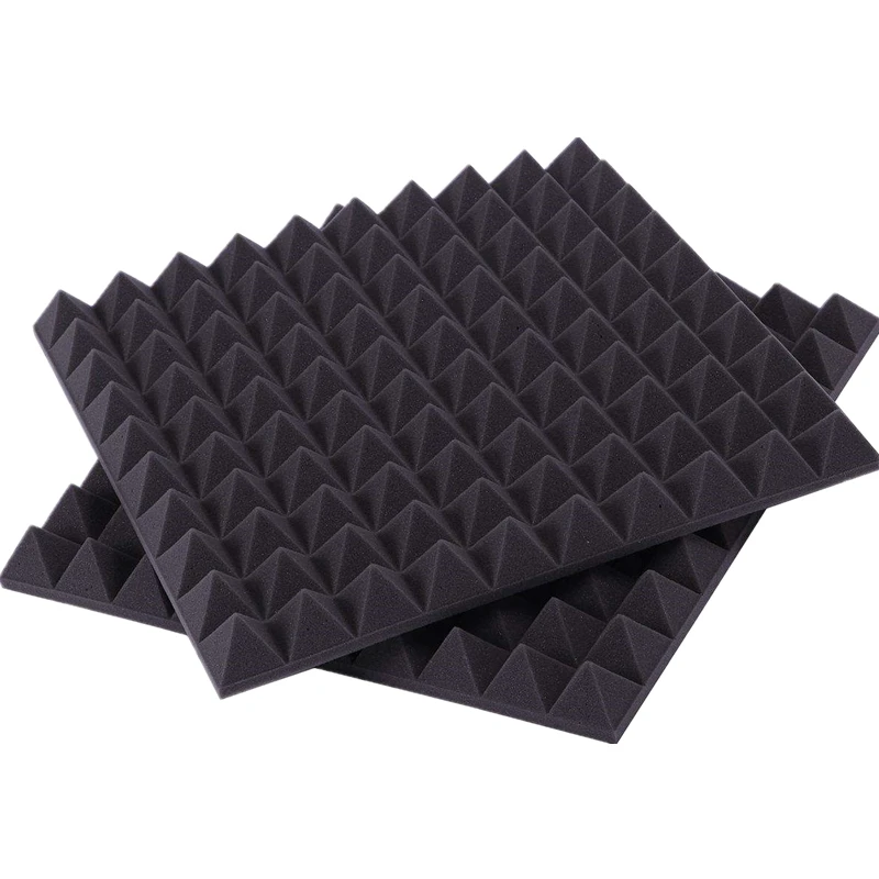 Easy Installation Acoustic Sponge Soundproofing Materials Pyramid Form Light Weight For KTV Studio Music Room