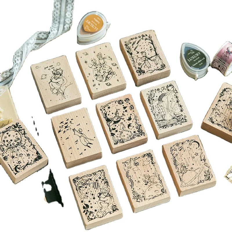 
14 видов деревянных штампов, украшение для учетной записи, печать, деревянные штампы 