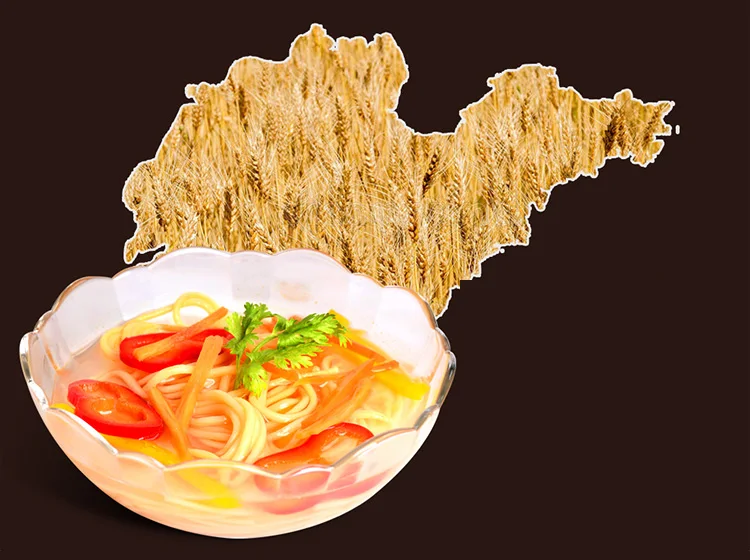 Wheatsun 400g  Vegetable Fresh Noodles Carrot Fast Cooked Semi-Dry Wet Noodles