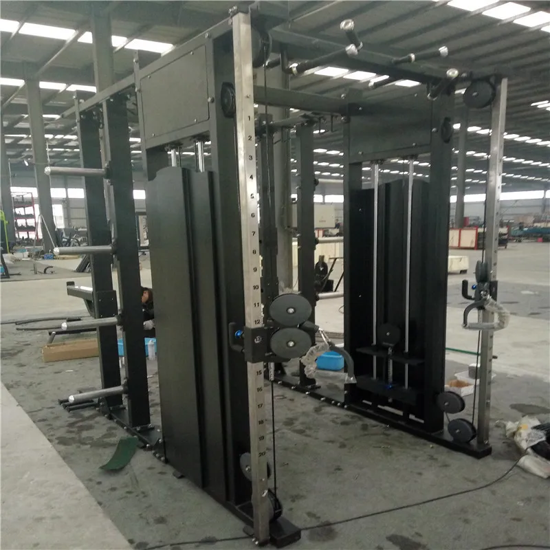 Высокая Весовой стек многофункциональный тренажер Смита силовая рама силы стеллаж для выставки товаров