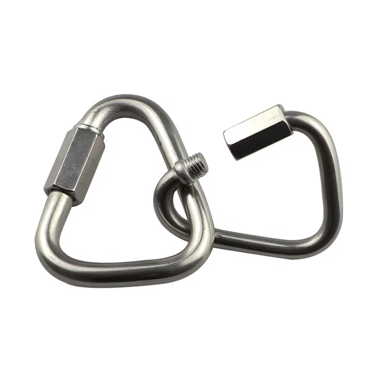 304 Stainless Steel Chain Link Triangle Ring Connecting Link Ring with Self Locking