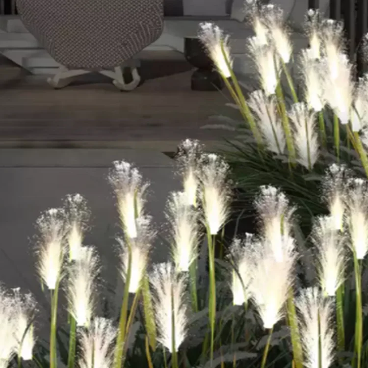 KINZ SG-KN-LF02 Solar power fiber optic light led decorating reed