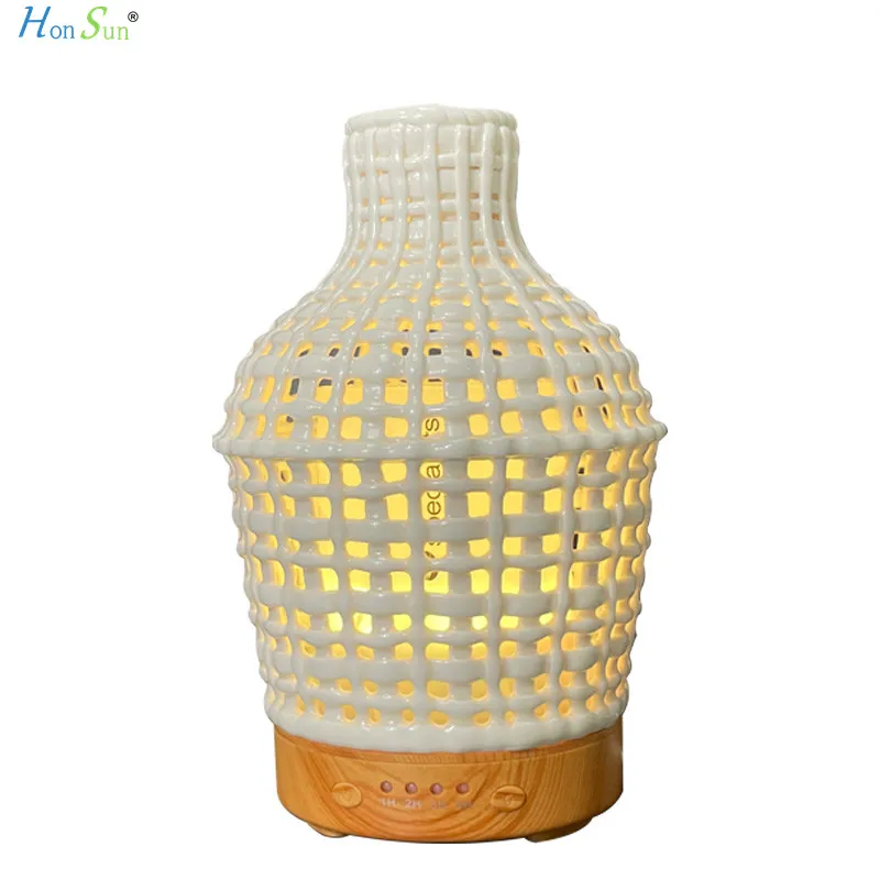 2023 dropshipping Aromadiffusor aus Keramik luftbefeuchter mit ultraschall Wholesale Scent umidificator With Led Lamp