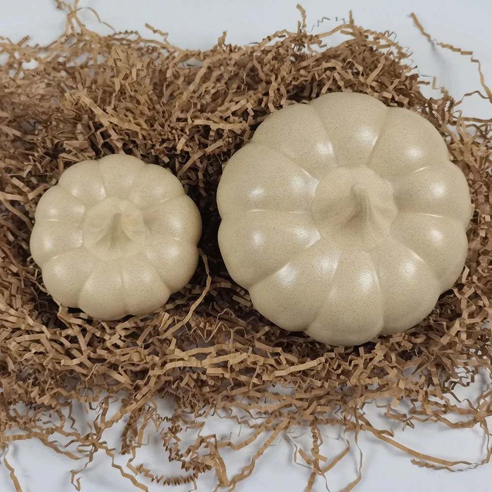 Nordic Art Deco Design Ceramic Pumpkin Home Decor Little Halloween Desktop Ornament Portrait Pattern