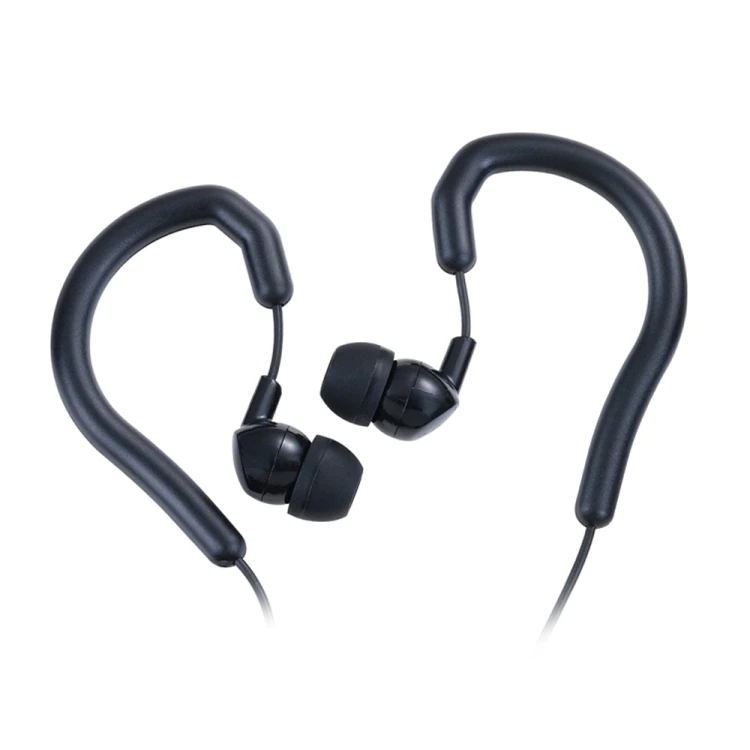 Coiled cable 3.5mm stereo wired earhook earphone curly 10mm speaker waterproof headphone for underwater amusements