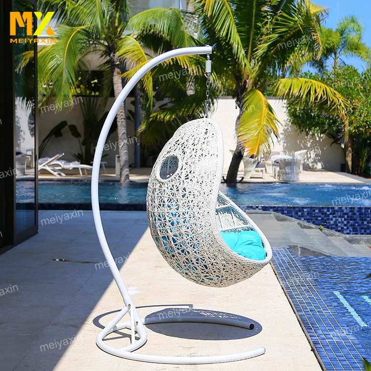 
MX heavy duty cheap rattan garden swing hanging egg chair for sale 