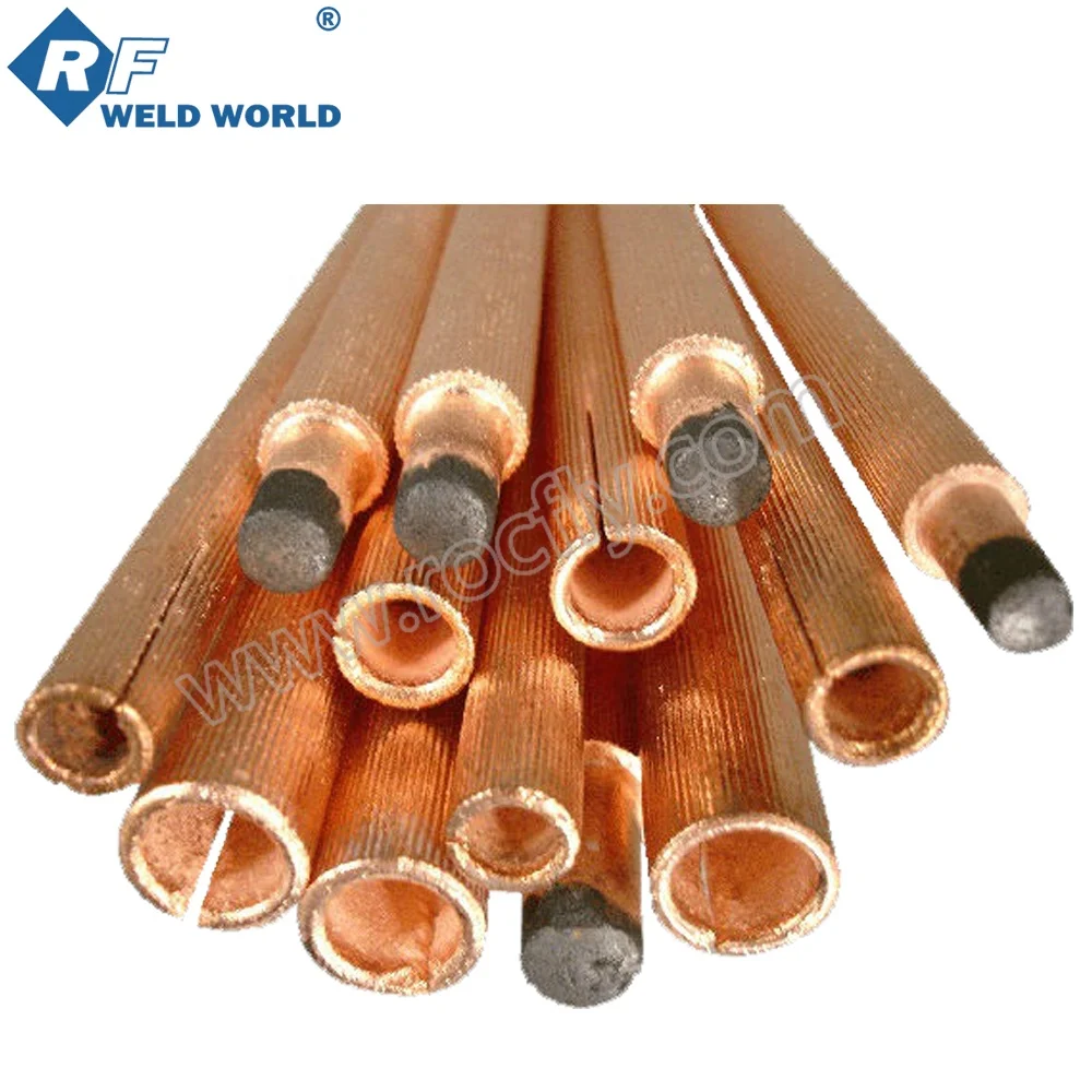 DC Copper Coated Jointed Arc Air Gouging Carbon Electrode Rod 10*430mm
