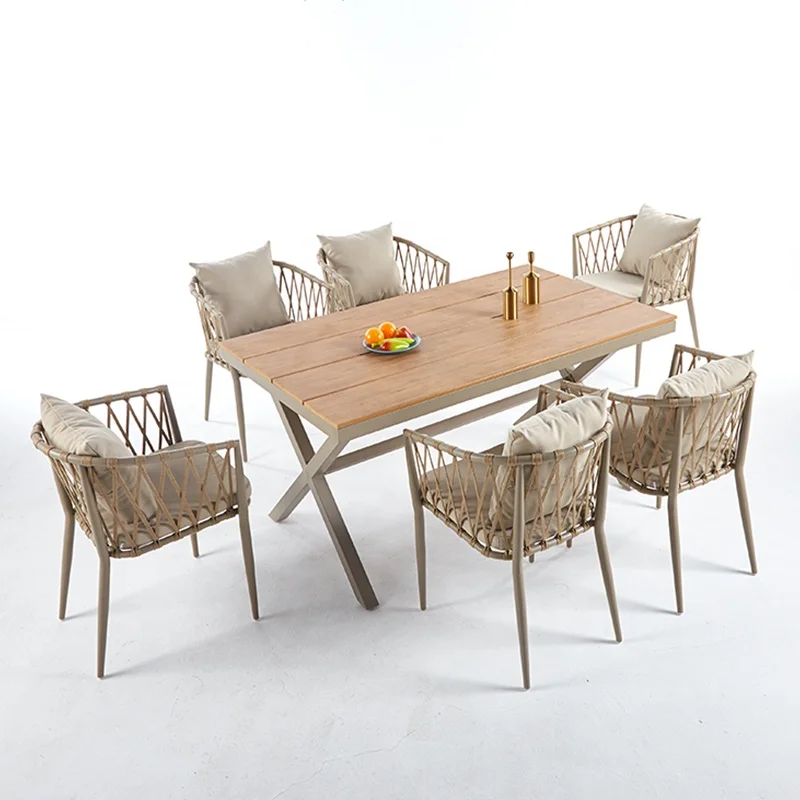 Factory Direct Outdoor Dining Chair Nordic Garden Furniture Outdoor Rope Chair