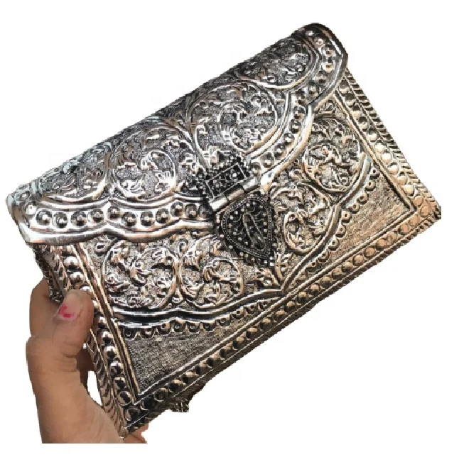 Brass Metal Silver Hot Selling Clutch Bag