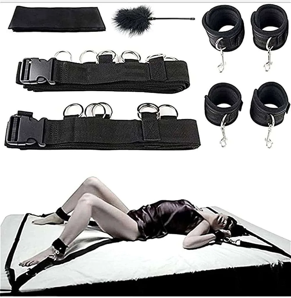 Hot Leg Bind Belt Fetish Slave Bondage Sex toy Bed Protect Couple Adult Restraints Kit Foot Cuffs Handcuff Sex Bondage For Lover