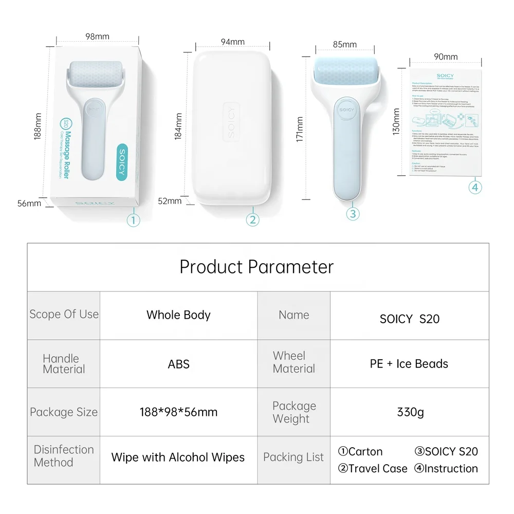Brand new Soicy S20 ice derma roller home use beauty equipment ice roller with CE RoHs ISO13485 | Ekai