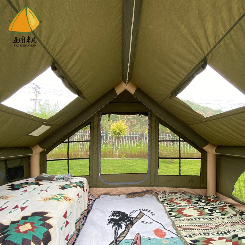 Waterproof Family Glamping Tent 4 Season Luxury Large Inflatable Camping Tent