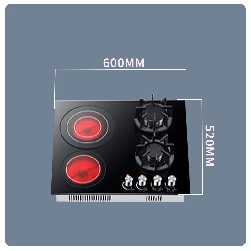 Cooking electric OEM/ODM Infrared Cooker Built-in Hotplate Ceramic Cooktops Stove 3 Gas and 1 Electric Hob for Home Kitchen