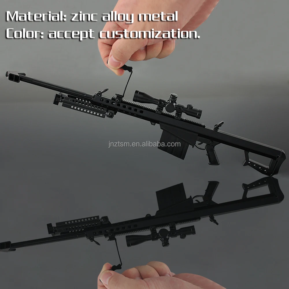 Wholesale Zinc Alloy 1:4 Scale Die Cast Metal Model Toy Gun 28CM Mini Beretta For Kids