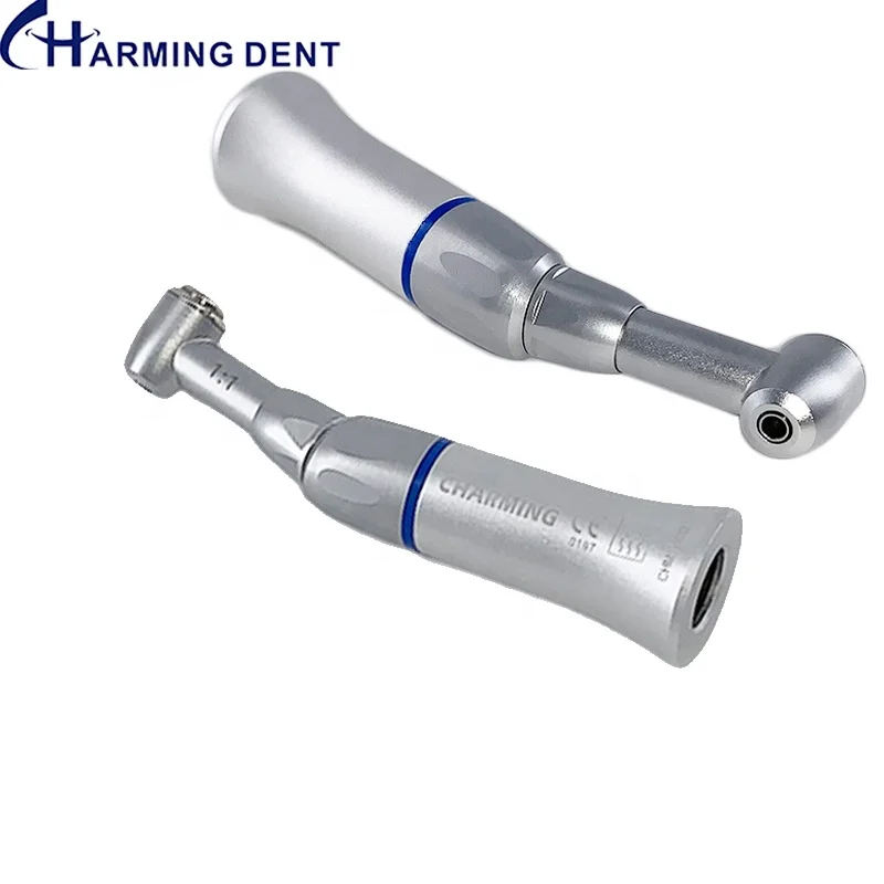 Charming dental low speed contra angle hand piece external spray push button slow speed air motor handpiece