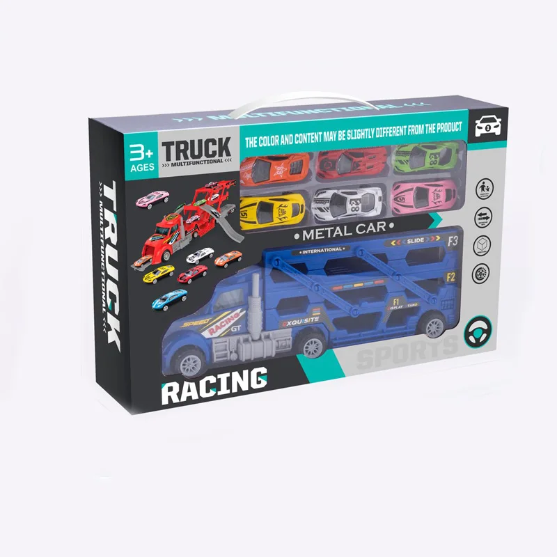 2022 New City Vehicle Set Free Wheel Truck Small Alloy Car Set Urban Track Scene City Orbit Track