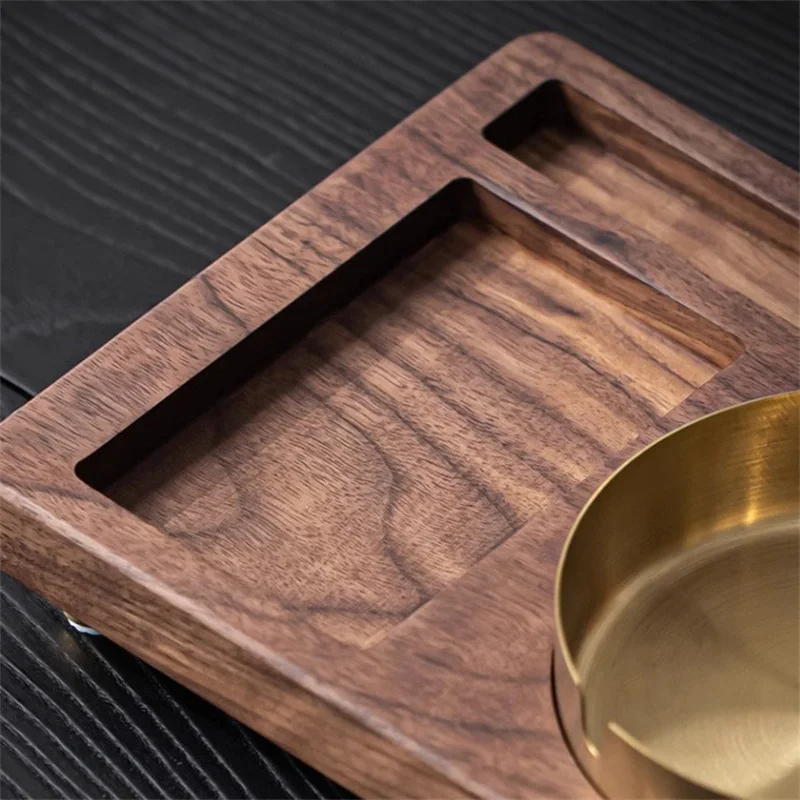 Wholesale Black Walnut Ashtray Black Walnut Whole Wood Teacup Holder And Jewelry Storage Box Storage Rack ashtray
